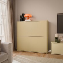 Highboard >ALICE SPRINGS< in Buttergelb -...