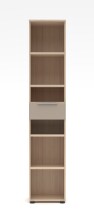 Aktenregal >Santorin< in Riva Eiche / Cashmere - 40x198x38 (BxHxT)