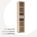 Aktenregal >Santorin< in Riva Eiche / Cashmere - 40x198x38 (BxHxT)