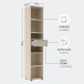 Aktenregal >Santorin< in Riva Eiche / Cashmere - 40x198x38 (BxHxT)