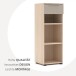 Hochkommode >Santorin< in Riva Eiche / Cashmere - 40x110x38 (BxHxT)