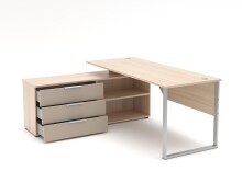 Regal-Schreibtisch >Santorin< in Riva Eiche Dekor,...