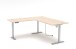 Eckschreibtisch >Santorin< in Riva Eiche Dekor, Melamin - 185x72x177cm (BxHxT)