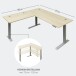 Eckschreibtisch >Santorin< in Riva Eiche Dekor, Melamin - 185x72x177cm (BxHxT)