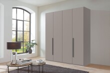 Drehtürenschrank >LONDON< in SAHARAGRAU -...