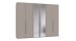 Drehtürenschrank >LONDON< in SAHARAGRAU / SPIEGEL - 270x208x58cm (BxHxT)