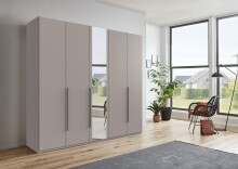 Drehtürenschrank >LONDON< in SAHARAGRAU /...