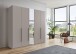Drehtürenschrank >LONDON< in SAHARAGRAU / SPIEGEL - 225x208x58cm (BxHxT)