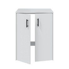 Waschmaschinenumbauschrank >Laundry< (2er-Set) in Weiß - 73x206x67 (BxHxT)