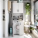 Waschmaschinenumbauschrank >Laundry< (2er-Set) in Weiß - 73x206x67 (BxHxT)