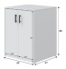 Waschmaschinenumbauschrank >Laundry< (4er-Set) in Weiß - 146x206x67 (BxHxT)