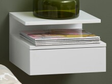 Nachtkonsole >Randers< (2er-Set) hängend, in weiss, MDF - 35x22,5x32cm (BxHxT)