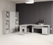 Büro-Set >Office Line< (3-tlg.) in Weiß, Holzwerkstoff - 220x186x170cm (BxHxT)