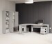 Büro-Set >Office Line< (3-tlg.) in Weiß, Holzwerkstoff - 220x186x170cm (BxHxT)
