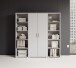 Büro-Set >Office Line< (3-tlg.) in Weiß, Holzwerkstoff - 220x186x170cm (BxHxT)