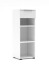 Aktenregal >Santorin< in Weiß, Holzwerkstoff / Glas - 40x110x38cm (BxHxT)