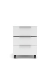 Container >Santorin< in Weiß, Holzwerkstoff / Glas - 45x61x55cm (BxHxT)