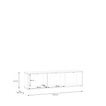 Lowboard >ALICE SPRINGS< in sandfarben - 154,2x41,5x34,9cm (BxHxT)