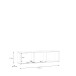 Lowboard >ALICE SPRINGS< in sandfarben - 154,2x41,5x34,9cm (BxHxT)