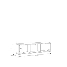 Lowboard >ALICE SPRINGS< in Nachtblau - 154,2x41,5x34,9cm (BxHxT)