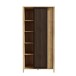 Drehtürenschrank >JYTANA< in Eiche Dekor / Schwarz - 97x200,3x52,7cm (BxHxT)