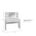 Schminktisch >LAYTON< in Weiss  / Weiss Glanz  - 120,1x141x42cm (BxHxT)