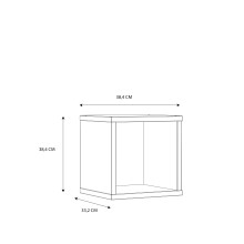 Regalwürfel >MAURO< in Eiche Dekor - 38,2x38,3x32,9cm (BxHxT)