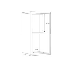 Regalwürfel >MAURO< in Buttergelb - 38,2x72,8x32,9cm (BxHxT)