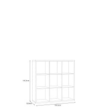 Regal >MAURO< in sandfarben - 107,2x107,3x32,9cm (BxHxT)