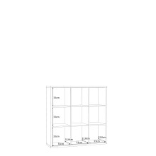 Regal >MAURO< in sandfarben - 107,2x107,3x32,9cm (BxHxT)
