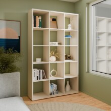 Regal >MAURO< in sandfarbig - 107,2x176,3x32,9cm...