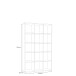 Regal >MAURO< in sandfarbig - 107,2x176,3x32,9cm (BxHxT)