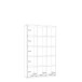 Regal >MAURO< in sandfarbig - 107,2x176,3x32,9cm (BxHxT)