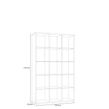 Regal >MAURO< in Elegancia Eiche Dekor - 107,2x176,3x32,9cm (BxHxT)