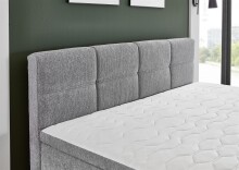 Boxspringbett >Traumruhe< inkl. 7 Zonen TTFK Matratze & Topper - 180x200 cm seidensilber