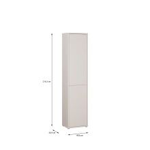 Stauraumschrank >ALICE SPRINGS< in sandfarben - 49,8x214,3x34,9cm (BxHxT)