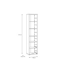 Stauraumschrank >ALICE SPRINGS< in sandfarben - 49,8x214,3x34,9cm (BxHxT)