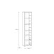 Stauraumschrank >ALICE SPRINGS< in sandfarben - 49,8x214,3x34,9cm (BxHxT)