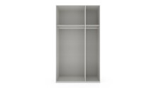 Drehtürenschrank >NADJA< inkl. Inneneinteilung, EICHE DEKOR / SPIEGEL - 135x208x58cm (BxHxT)