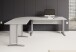 Eckschreibtisch >Clermont< in weiss Dekor, Holzwerkstoff - 220x73x170cm (BxHxT)