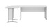 Eckschreibtisch >Clermont< in weiss Dekor, Holzwerkstoff - 220x73x170cm (BxHxT)