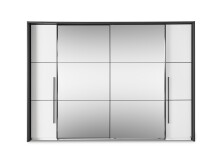 Kleiderschrank >Denver< in Weiß Abs.Graphit -...