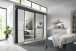Kleiderschrank >Denver< in Weiß Abs.Graphit - 311,9x225,5x61cm (BxHxT)