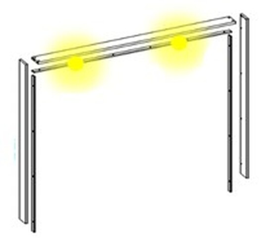 Passepartout >Denver< in Graphit - 320,6x229,9x23cm (BxHxT)