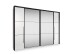 Dreh-/Schwebetürenschrank >Denver< (2-teilig) in Weiß / Graphit - 320,6x229,9x63 (BxHxT)