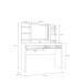 Schminktisch >LISSON< in Sand inkl. Beleuchtung - 120x141x42cm (BxHxT)