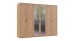 Drehtürenschrank >NADJA< in ARTISAN EICHE DEKOR / SPIEGEL - 270x208x58cm (BxHxT)