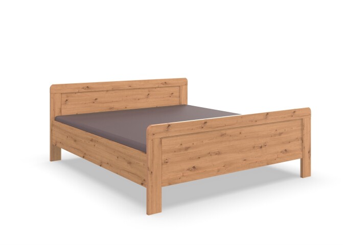 Bett >NADJA< in ARTISAN EICHE NACHBILDUNG - 188x85x207cm (BxHxT)