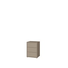 Nachtkommode >ALICE SPRINGS< in Taupe - 49,8x68,7x41,5cm (BxHxT)