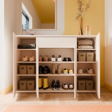 Schuhkommode >ALICE SPRINGS< in Sand - 143,9x99,1x34,9cm (BxHxT)